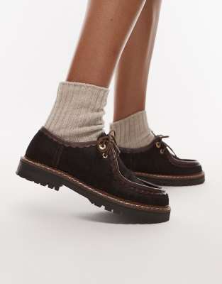 Bronx - Loafer zum Schnüren in Rosshaarbraun-Brown