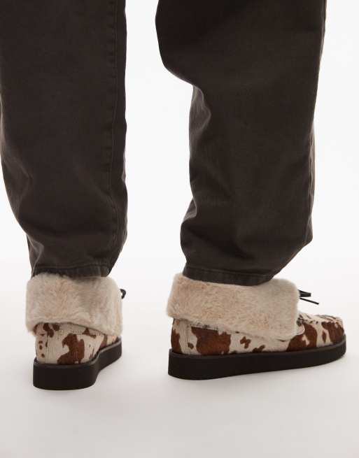 Bronx - Loafers med snørebånd, vamset detalje på indersiden og koprint i ruskind, 4 af 4