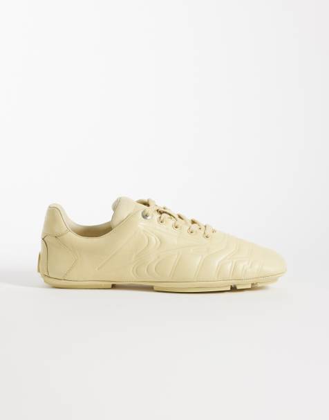 Bronx Mad-dox square toe trainers in yellow - view 1