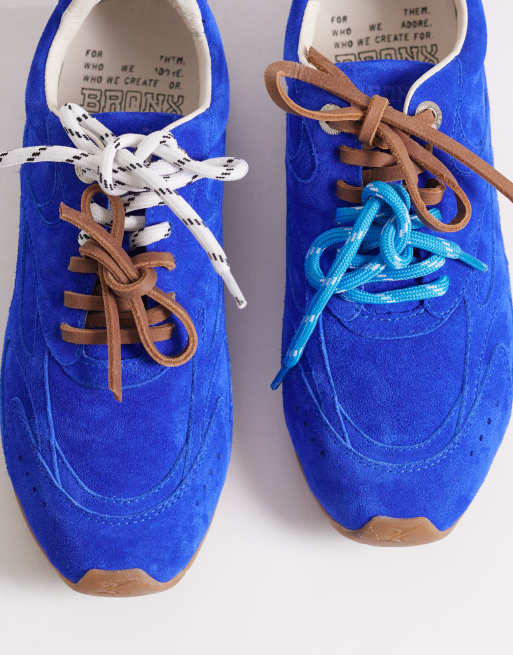 Bronx – Myr-aa – Jaskrawoniebieskie zamszowe buty sportowe , 2 z 5