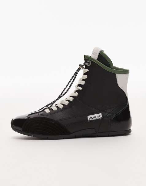 Bronx Myr-aa lace up boxing boots in black - view 1