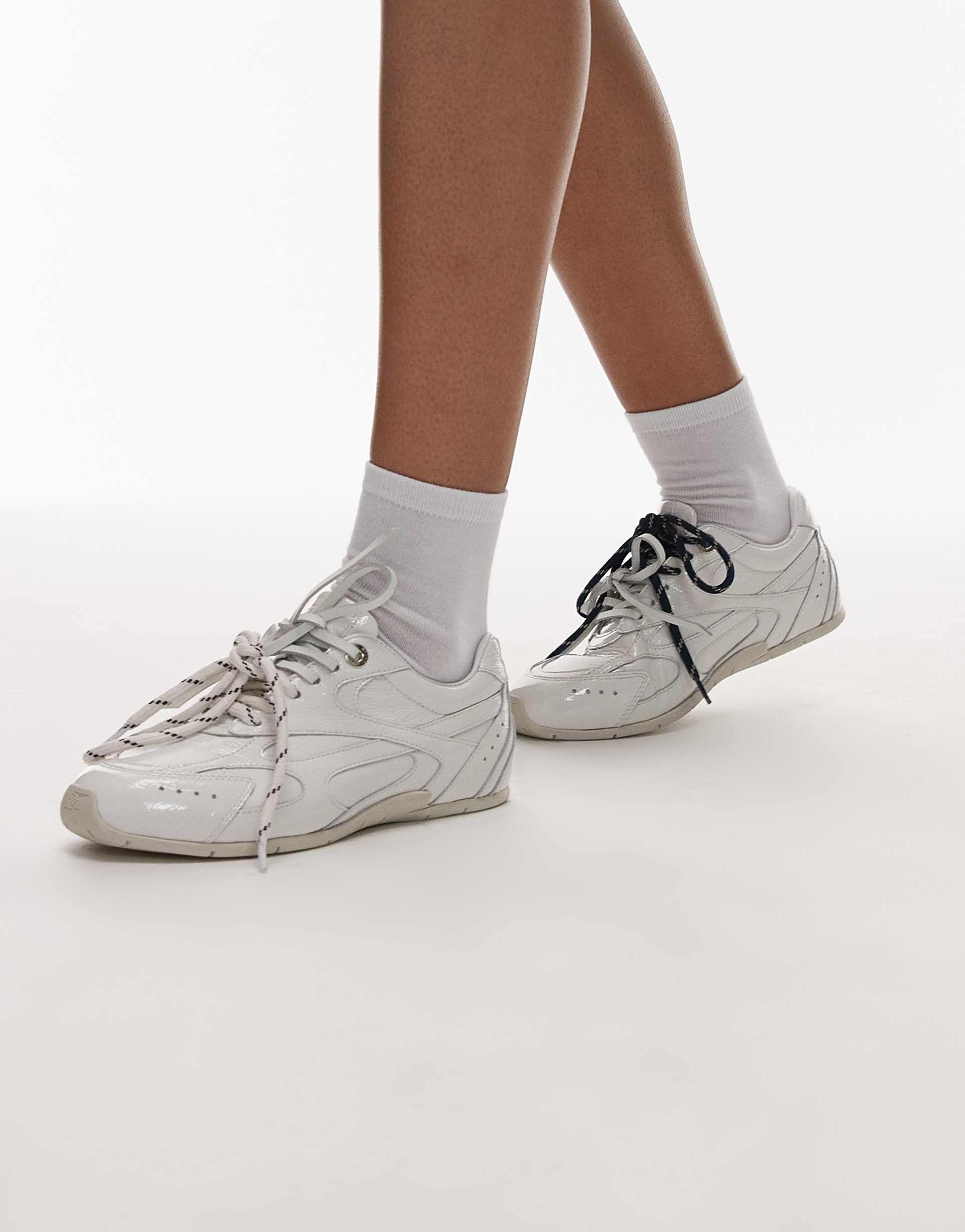 bronx myr-aa lace up sneakers in white
