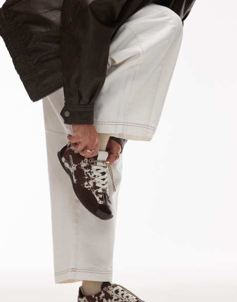 Bronx Myr-aa lace up trainers in cow - view 1