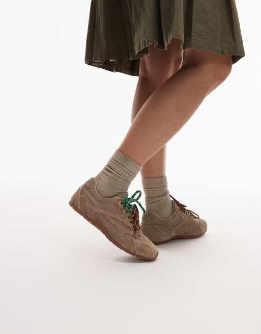 Bronx – Myr-aa – Schnür-Sneaker aus Wildleder in Natural, 2 von 5
