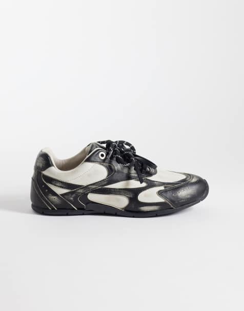 Bronx Myr-aa Sneaker in verwaschenem Schwarz und Wollweiß - view 1