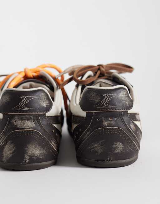 Bronx Myr-aa sneakers i tvättad kaffebrun och offwhite, 2 av 5