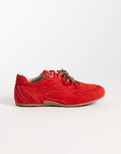 Bronx Myr-aa sneakers in red suede - view 1