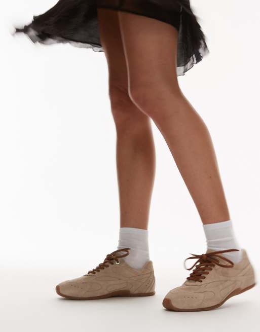 Bronx Myr-aa sneakers in oatmilk vintage suede