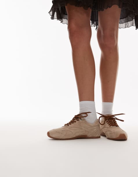Bronx Myr-aa trainers in oatmilk vintage suede - view 1