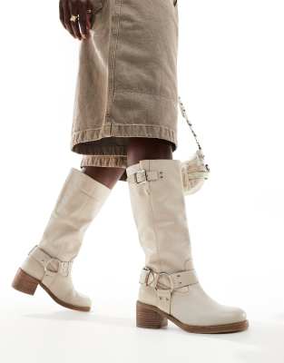 Overknees laarzen voor dames, brede schachtlaarzen, Shark boots