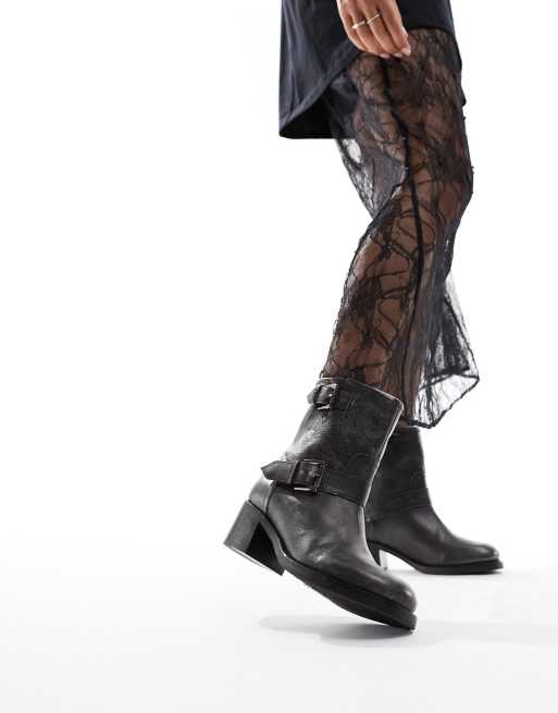 Bronx – New Camperos – Knöchelhohe Ankle-Boots im Bikerstil in