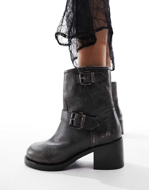 Bronx – New Camperos – Svarta ankelboots i bikerstil