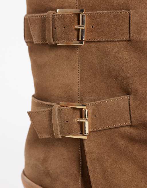 Bronx - New-kole - Bottines style western en daim à boucles - Naturel, 2 de 4