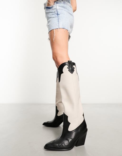 bronx white ankle boots