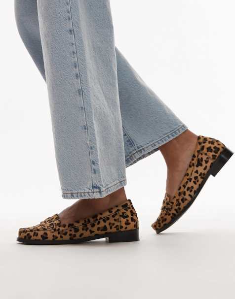 Bronx – New-Rana – Leopardmönstrade pennyloafers i läder - view 1
