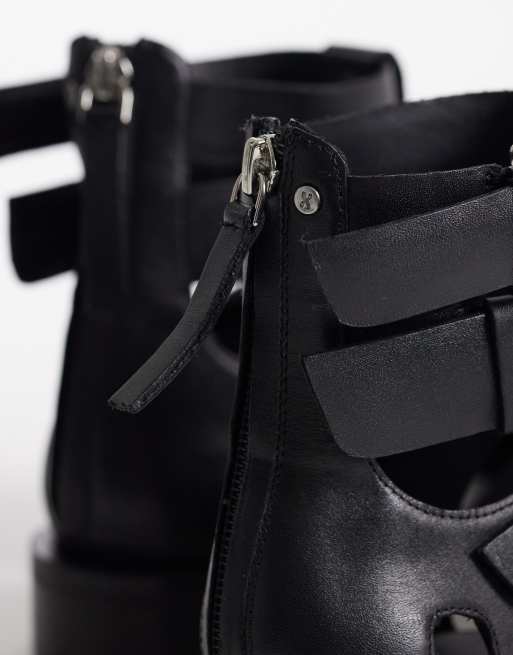 Bronx Next-wagon cage shoes in black leather, 4 of 4