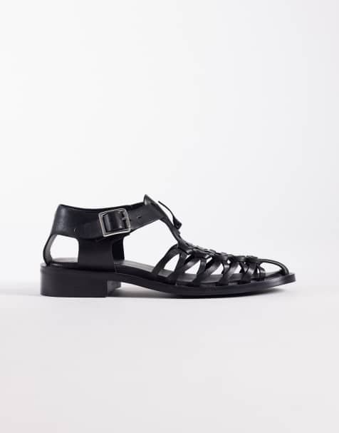 Bronx – Next-wagon – Lederschuhe in Schwarz mit Gitterdesign - view 1
