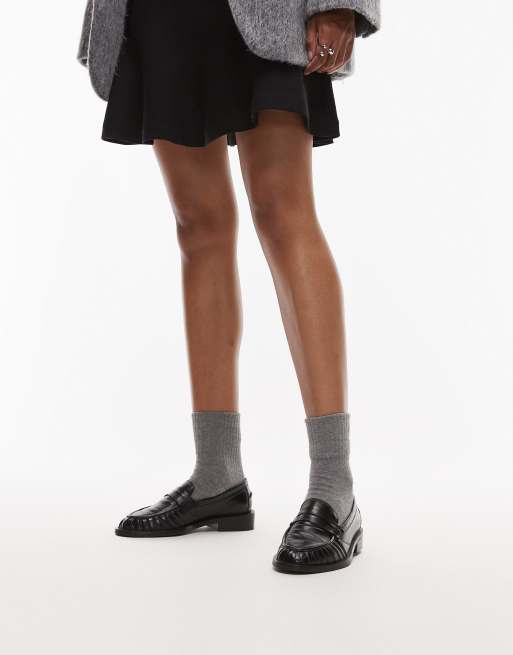 Bronx Next-Wagon premium leather loafers in black, 3 of 4