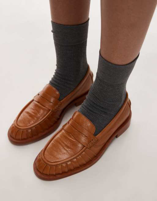 Bronx Next-Wagon premium leather loafers in toffee, 2 of 4