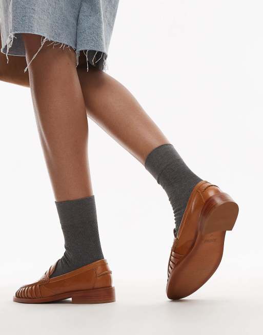 Bronx Next-Wagon premium leather loafers in toffee, 3 of 4