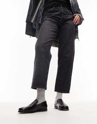 Bronx Noa-quinn Slip On Leather Loafers In Black