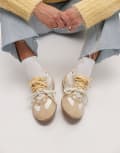 [Bronx] Bronx Park-err leather sneakers with contrast laces in butter yellow 37 YELLOW