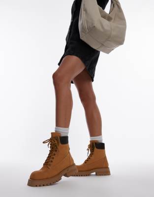 Bronx Qui-nn Lace Up Ankle Boots In Brown