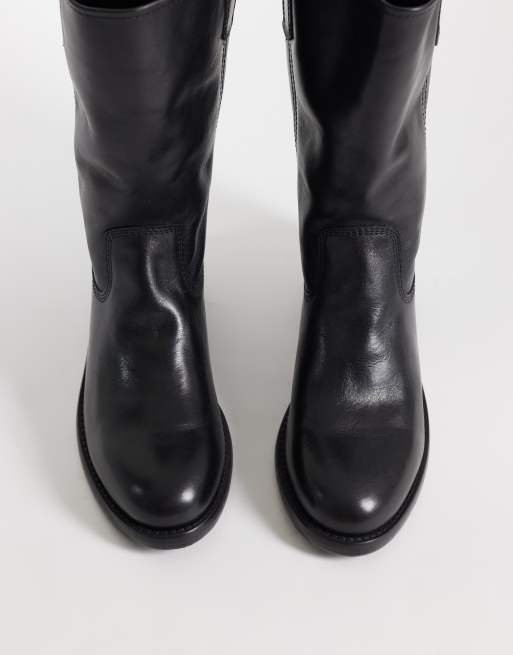 Bronx Rho-deo slouched ankle boots in black leather, 2 of 4