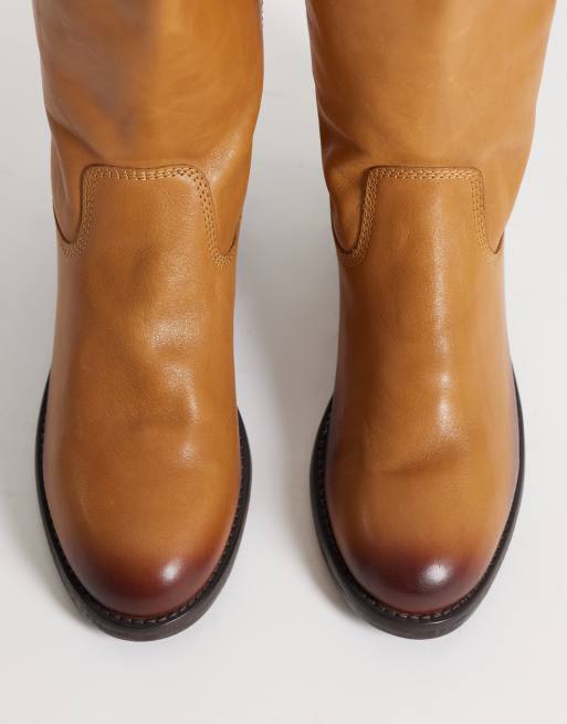 Bronx Rho-deo slouched ankle boots in mustard leather, 4 of 4