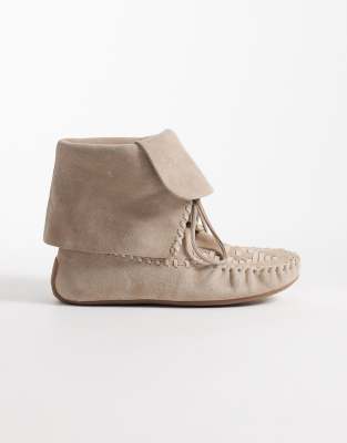 Bronx Savann-a Fringe Lace Up Ankle Boots In Neutral