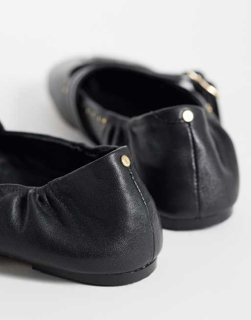 Bronx Semm-ie Ballerinas in Schwarz aus weichem Leder, 3 von 4