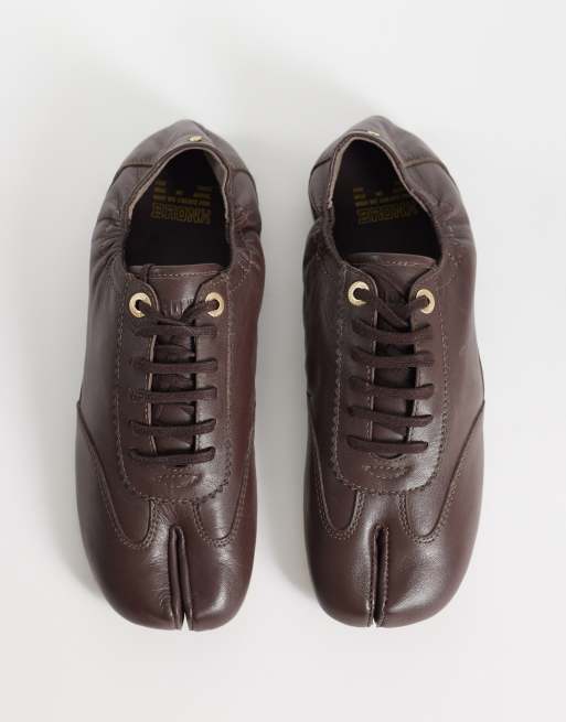 Bronx Semm-ie baskets à bout fendu en cuir souple coloris grain de café, 2 de 4