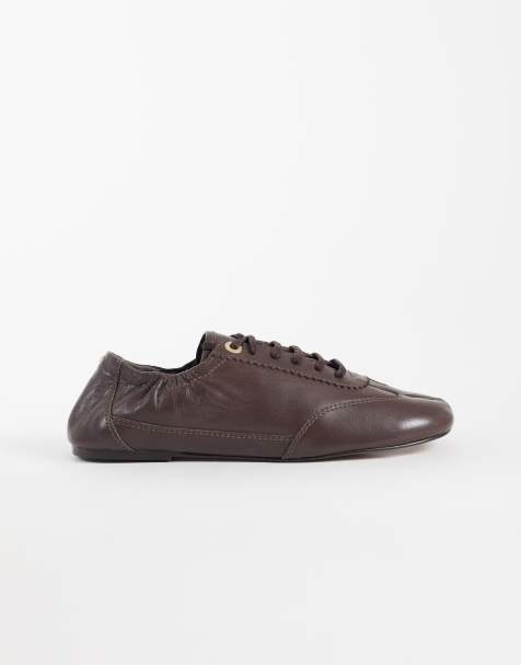 Bronx Semm-ie sneakers z rozciętym noskiem ze skóry w kolorze coffee bean - view 1