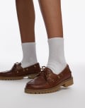 [Bronx] Bronx Sie-nna boat shoes in coffee bean vintage leather-Brown 37 Coffee bean