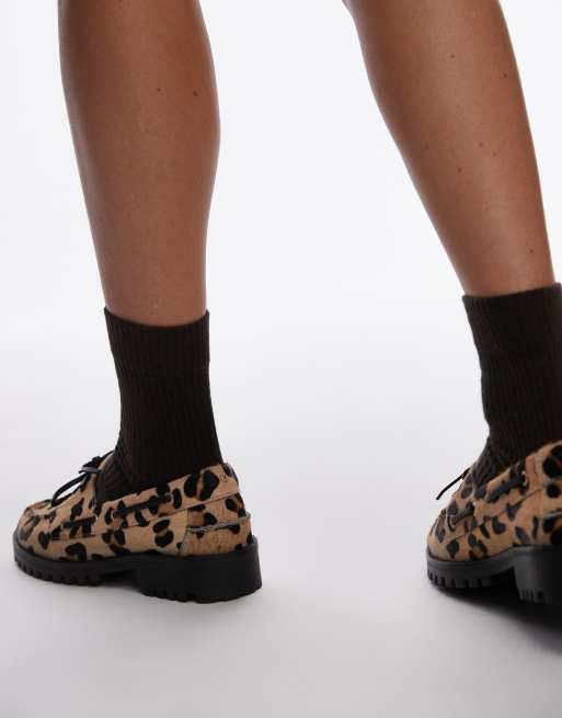 Leopard print deck shoes clearance