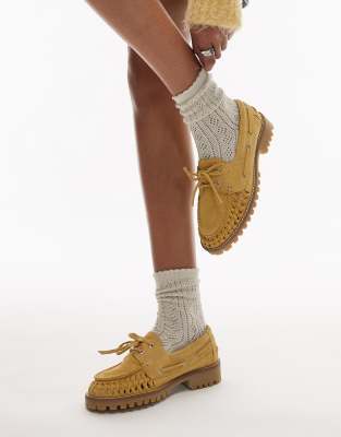  Sie-nna woven boat shoes  suede