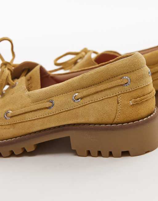Bronx Sie-nna woven boat shoes in yellow suede, 3 of 4