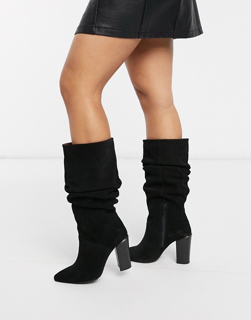 Bronx suede slouch knee boots