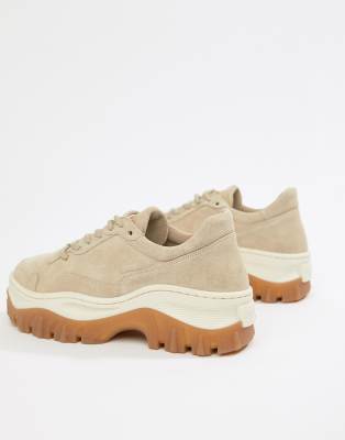 suede chunky trainers