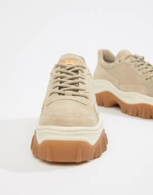 bronx suede chunky trainers