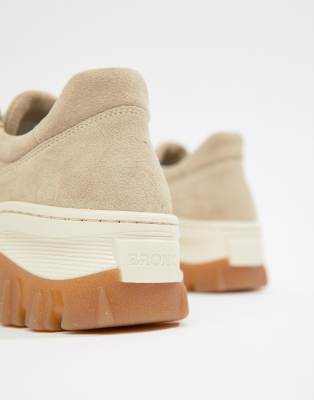 bronx suede chunky trainers