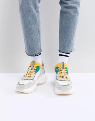 yellow and green trainers