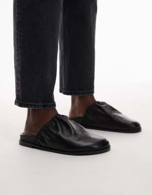 Bronx Yla-na Flat Mules In Black