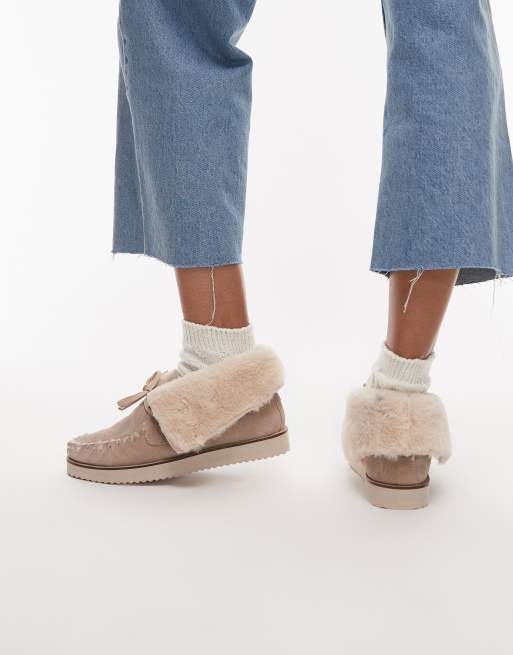 Bronx – Zamszowe sznurowane loafersy z puszystymi wstawkami, 4 z 4