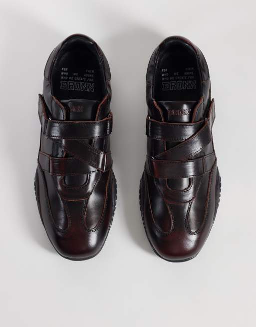 Bronx - zapatillas de cuero Tyl-aa en burdeos, 2 de 5