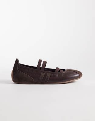 Bronx Zenday-a Ballet Flats In Brown
