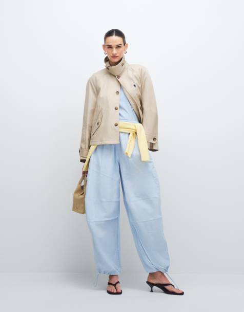 Bronze Snake Lavinia pinstripe trousers in blue - view 1