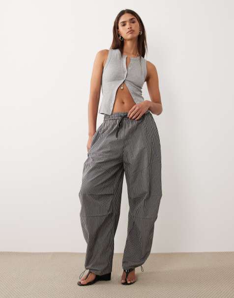 Bronze Snake Lavinia pinstripe trousers in grey