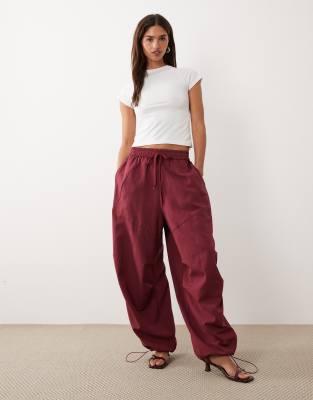 Bronze Snake Lavinia Pinstriped Pants In Red