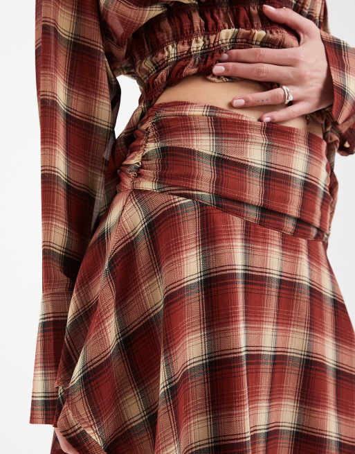 Bronze Snake Marlie midi skirt in red - part of a set, 2 of 5